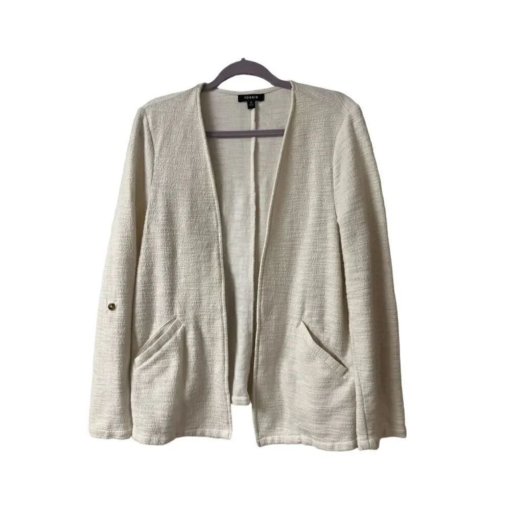 Torrid jacket unlined off white sz 0